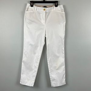 TALBOTS cropped white trouser size 8